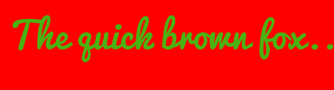 Image with Font Color 4AB312 and Background Color FF0000
